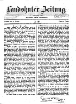 Landshuter Zeitung Mittwoch 28. Oktober 1863