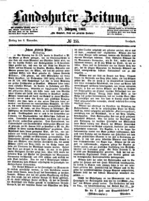 Landshuter Zeitung Freitag 6. November 1863