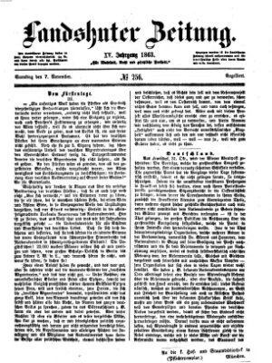 Landshuter Zeitung Samstag 7. November 1863