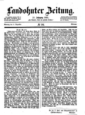 Landshuter Zeitung Sonntag 6. Dezember 1863