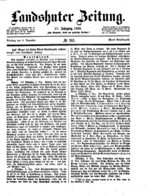 Landshuter Zeitung Dienstag 8. Dezember 1863