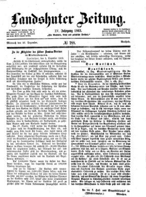 Landshuter Zeitung Mittwoch 16. Dezember 1863