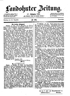 Landshuter Zeitung Dienstag 22. Dezember 1863