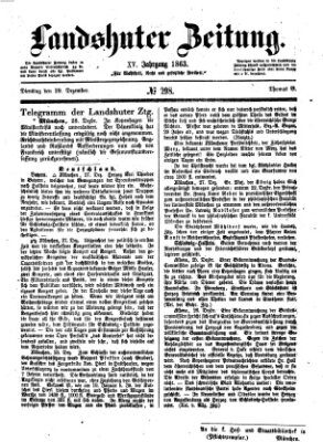 Landshuter Zeitung Dienstag 29. Dezember 1863