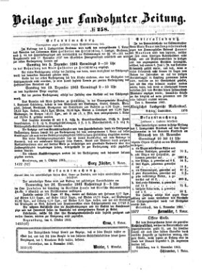 Landshuter Zeitung Dienstag 10. November 1863