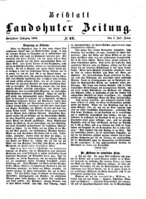 Landshuter Zeitung Montag 6. Juli 1863