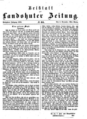 Landshuter Zeitung Montag 2. November 1863