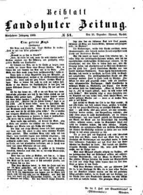 Landshuter Zeitung Montag 21. Dezember 1863