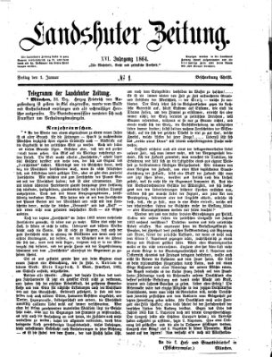 Landshuter Zeitung Freitag 1. Januar 1864