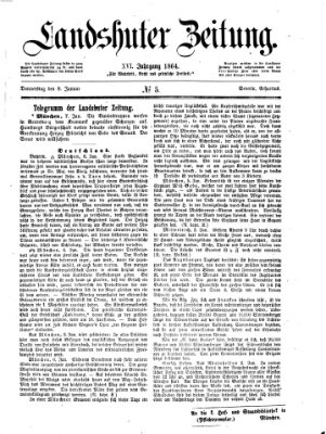 Landshuter Zeitung Freitag 8. Januar 1864