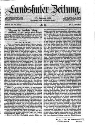 Landshuter Zeitung Mittwoch 20. Januar 1864