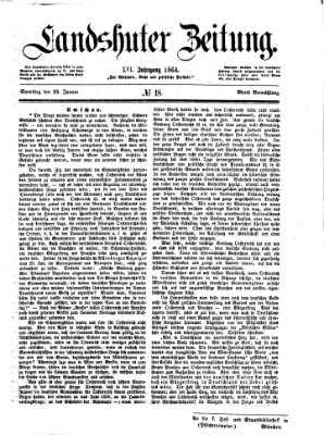 Landshuter Zeitung Samstag 23. Januar 1864