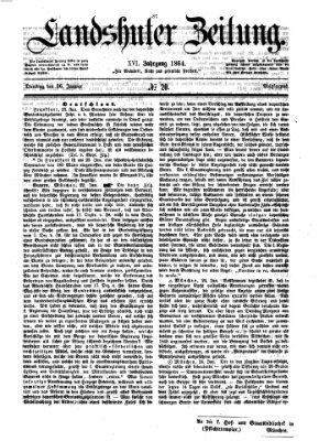 Landshuter Zeitung Dienstag 26. Januar 1864