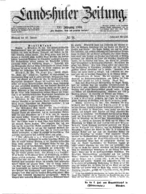 Landshuter Zeitung Mittwoch 27. Januar 1864