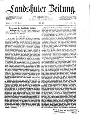 Landshuter Zeitung Donnerstag 28. Januar 1864