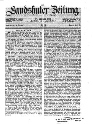 Landshuter Zeitung Donnerstag 4. Februar 1864