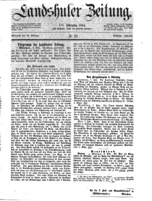 Landshuter Zeitung Mittwoch 10. Februar 1864