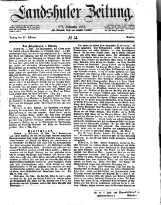 Landshuter Zeitung Freitag 12. Februar 1864