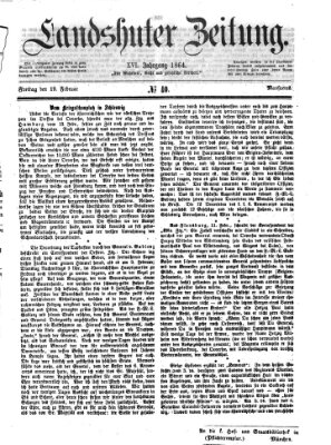 Landshuter Zeitung Freitag 19. Februar 1864