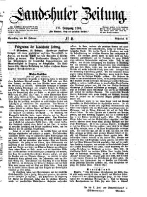 Landshuter Zeitung Samstag 20. Februar 1864