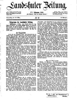 Landshuter Zeitung Donnerstag 10. März 1864