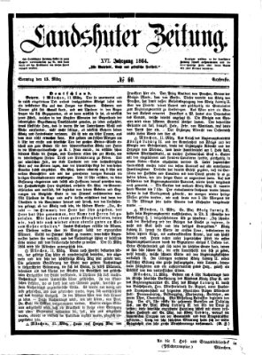 Landshuter Zeitung Sonntag 13. März 1864