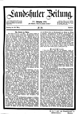 Landshuter Zeitung Samstag 26. März 1864