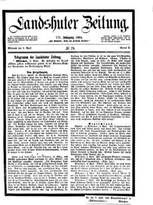 Landshuter Zeitung Mittwoch 6. April 1864