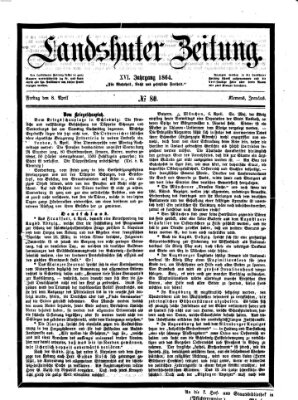 Landshuter Zeitung Freitag 8. April 1864