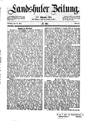 Landshuter Zeitung Dienstag 10. Mai 1864