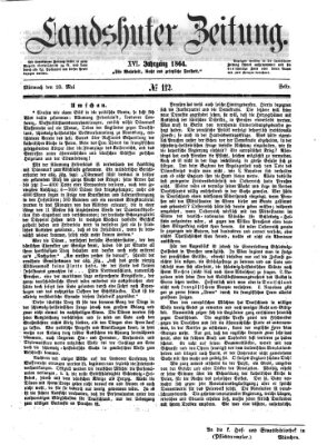 Landshuter Zeitung Mittwoch 18. Mai 1864