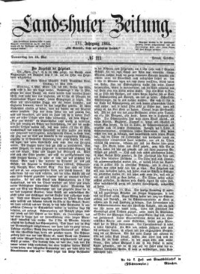 Landshuter Zeitung Donnerstag 19. Mai 1864