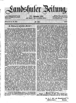 Landshuter Zeitung Mittwoch 25. Mai 1864