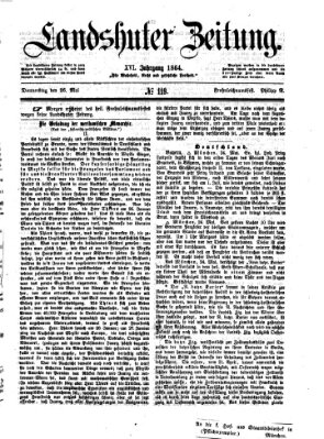 Landshuter Zeitung Donnerstag 26. Mai 1864