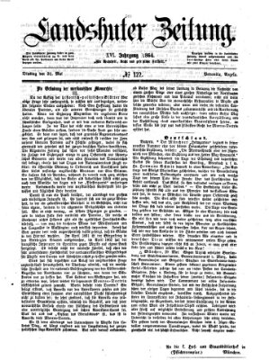 Landshuter Zeitung Dienstag 31. Mai 1864