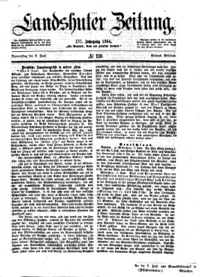 Landshuter Zeitung Donnerstag 9. Juni 1864