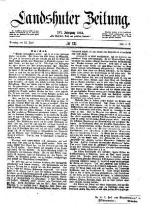 Landshuter Zeitung Sonntag 12. Juni 1864