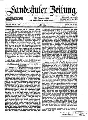 Landshuter Zeitung Mittwoch 29. Juni 1864