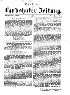 Landshuter Zeitung Montag 4. Januar 1864