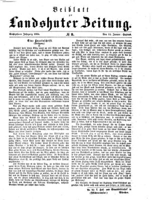 Landshuter Zeitung Montag 11. Januar 1864