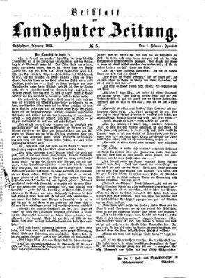 Landshuter Zeitung Montag 1. Februar 1864