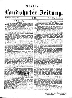 Landshuter Zeitung Montag 7. März 1864