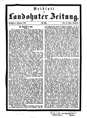 Landshuter Zeitung Montag 14. März 1864