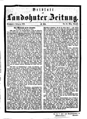 Landshuter Zeitung Montag 21. März 1864