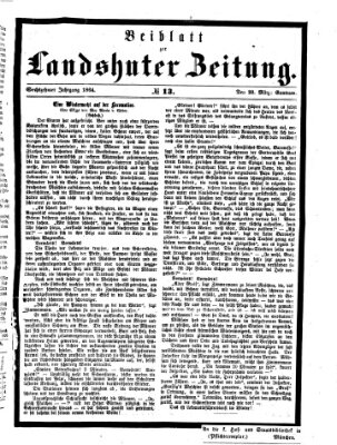 Landshuter Zeitung Montag 28. März 1864