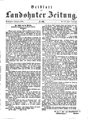 Landshuter Zeitung Montag 27. Juni 1864