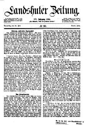 Landshuter Zeitung Donnerstag 21. Juli 1864