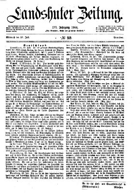 Landshuter Zeitung Mittwoch 27. Juli 1864