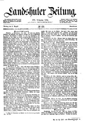 Landshuter Zeitung Dienstag 2. August 1864