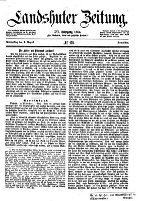 Landshuter Zeitung Donnerstag 4. August 1864